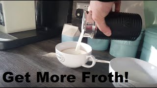 How to Get More Froth from Your Nespresso Coffee Aeroccino  Nespresso tips and help [upl. by Noteloc]